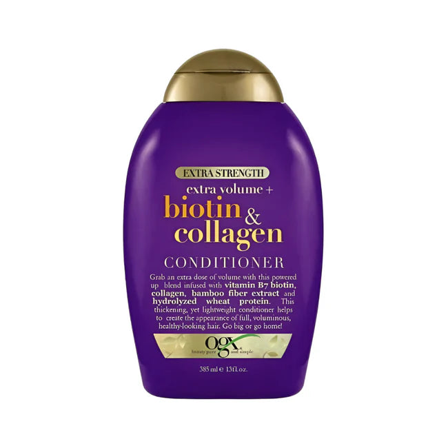 EXTRA STRENGTH, EXTRA VOLUME + BIOTIN & COLLAGEN CONDTIONER. 385ml