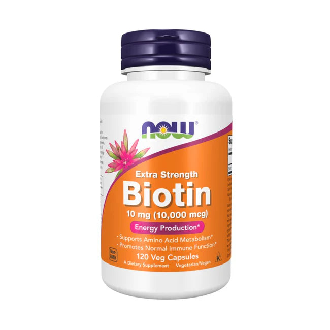 EXTRA STRENGTH BIOTIN 10mg, 10.000mcg. 120 VEG CAPSULES