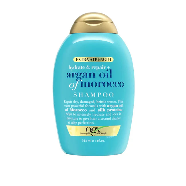 EXTRA STRENGTH, HYDRATE & REPAIR + ARGAN OIL OF MOROCO SHAMPOO. 385ml