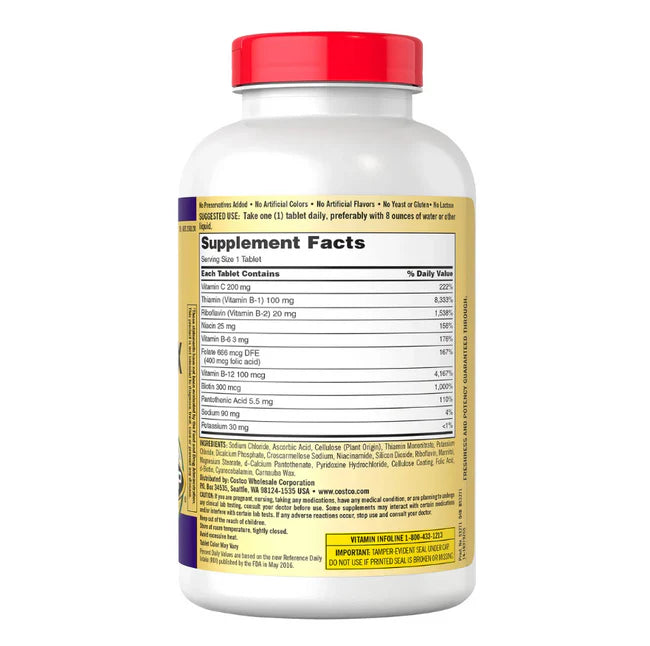 SUPER B-COMPLEX WITH ELECTROLYTES. 500 TABLETS