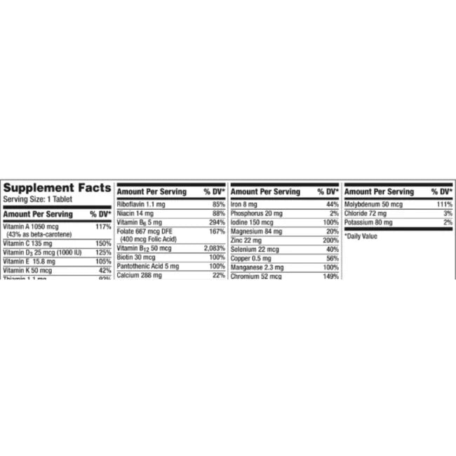 WOMEN 50+ IMMUNE SUPPORT MULTIVITAMIN, 275 TABLETS
