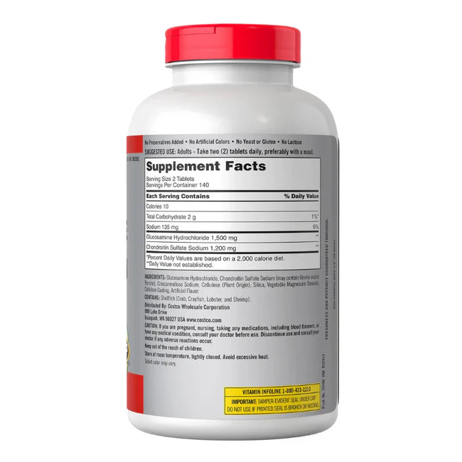 GLUCOSAMINE & CHONDROITIN. 280 TABLETS