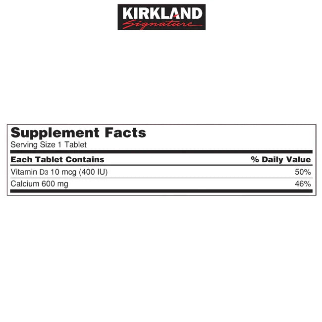 CALCIUM 600mg. 500 TABLETS