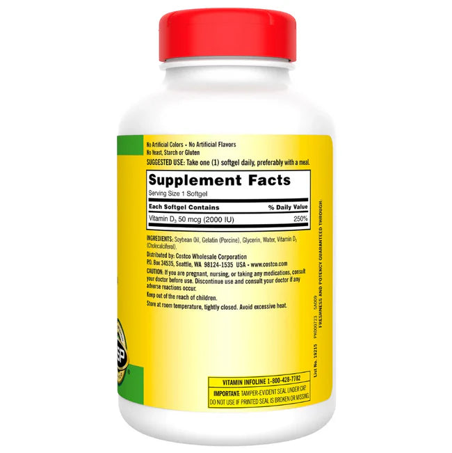 EXTRA STRENGTH D3 50mcg. 600 SOFTGELS