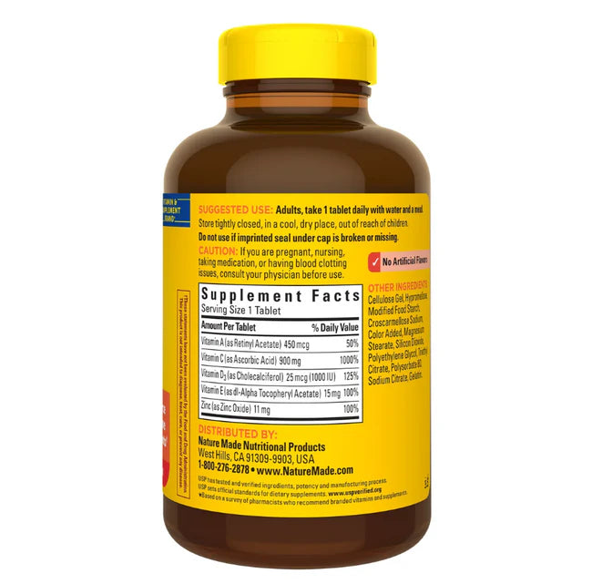 SUPER C WITH VITAMIN D3 AND ZINC. 200 TABLETS