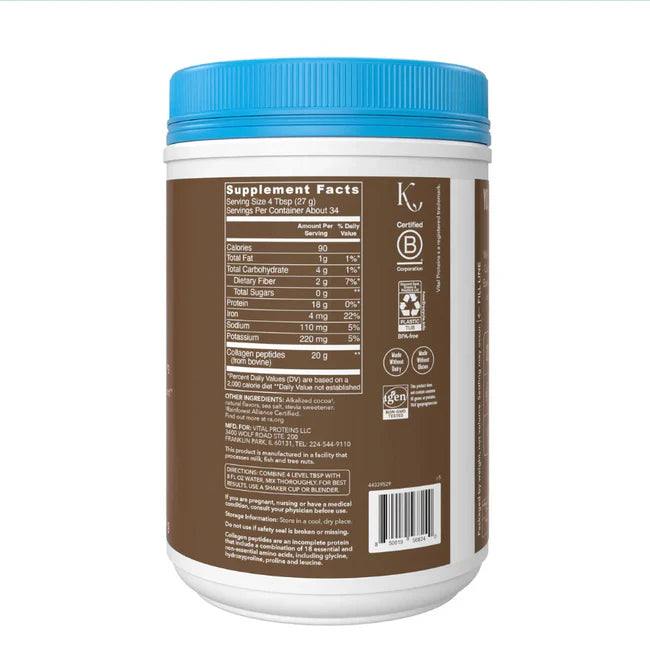 COLLAGEN PEPTIDES, CHOCOLATE. 2lbs