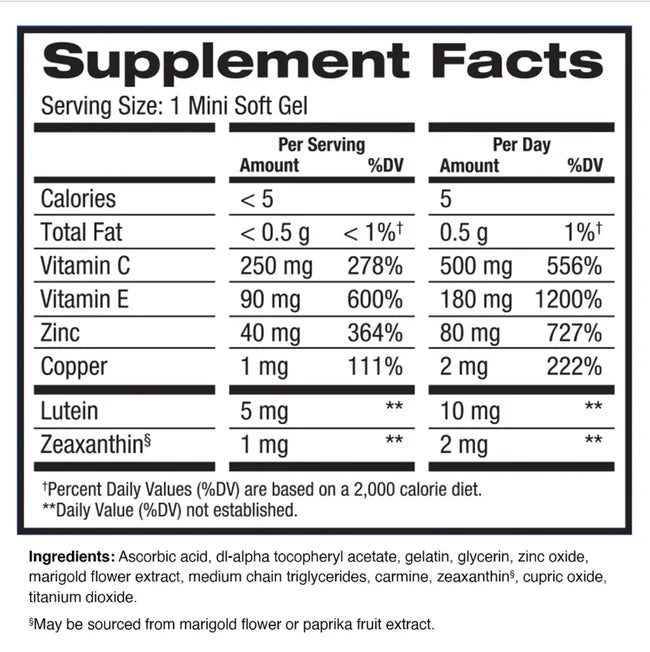 PERSERVISION AREDS 2 FORMULA. 210 SOFT GELS