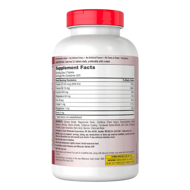 CALCIUM CITRATE, MAGNESIUM AND ZINC. 500 TABLETS
