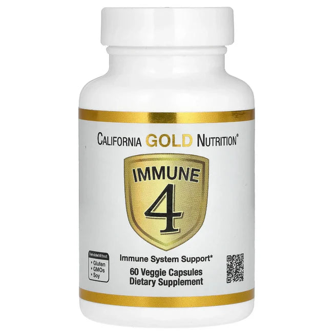 IMMUNE 4, IMMUNE SYSTEM SUPPORT. 60 VEGGIE CAPSULES