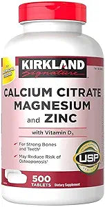 CALCIUM CITRATE, MAGNESIUM AND ZINC. 500 TABLETS