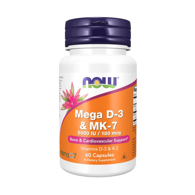 MEGA D3 & MK-7 5,000iu 180mcg. 60 CAPSULES