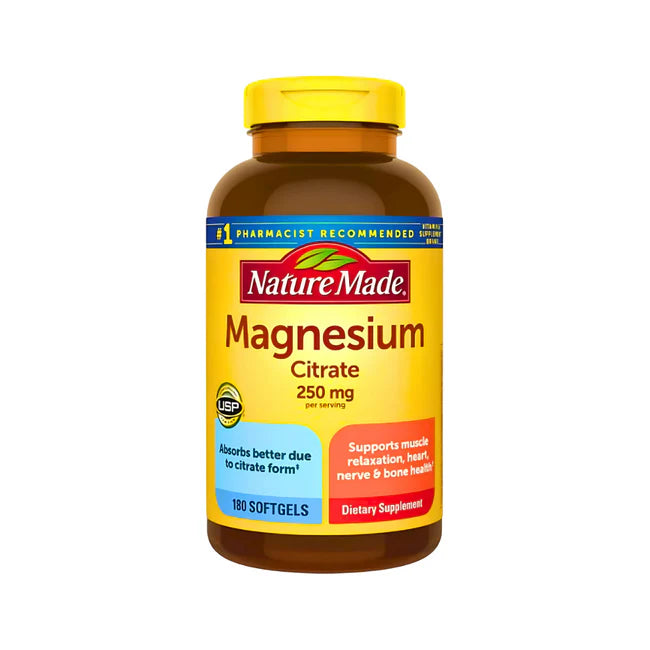 MAGNESIUM CITRATE 250mg. 180 SOFTGELS