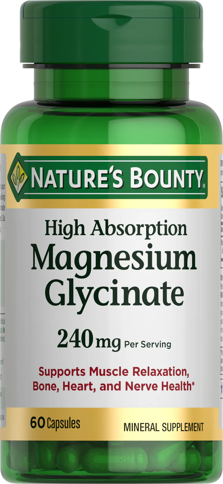 MAGNESIUM GLYCINATE 240mg. 180 CAPSULES