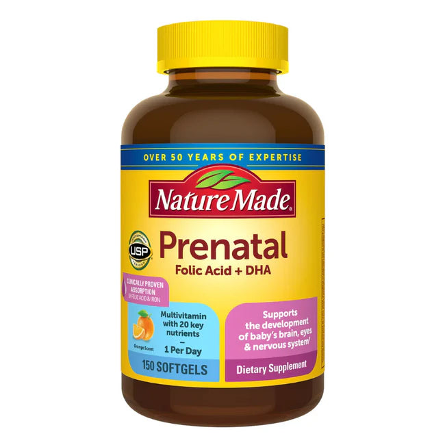 PRENATAL FOLIC ACID + DHA. 150 SOFTGELS