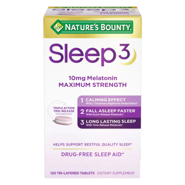 SLEEP3 10mg, MELATONIN. 120 TABLETS