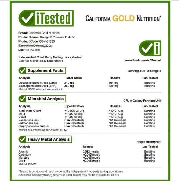 OMEGA-3, PREMIUM FISH OIL. 240 FISH GELATIN SOFTGELS 4
