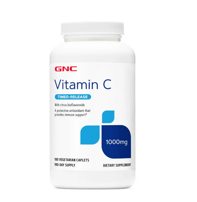 VITAMIN C TIMED RELEASED 1,000mg. 180 VEGETARIAN CAPLETS
