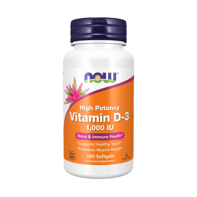 VITAMIN D3 HIGH POTENCY 1,000iu. 180 SOFTGELS