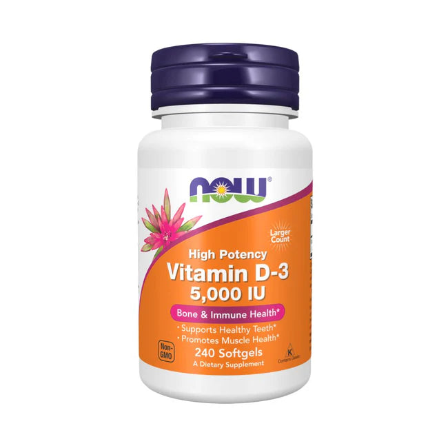VITAMIN D3 HIGH POTENCY 5,000iu. 240 SOFTGELS