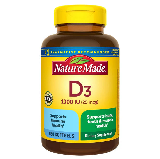VITAMIN D3 25mcg. 650 SOFTGELS
