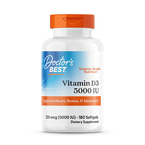VITAMIN D3, 125mcg (5,000 IU) 180 SOFTGELS