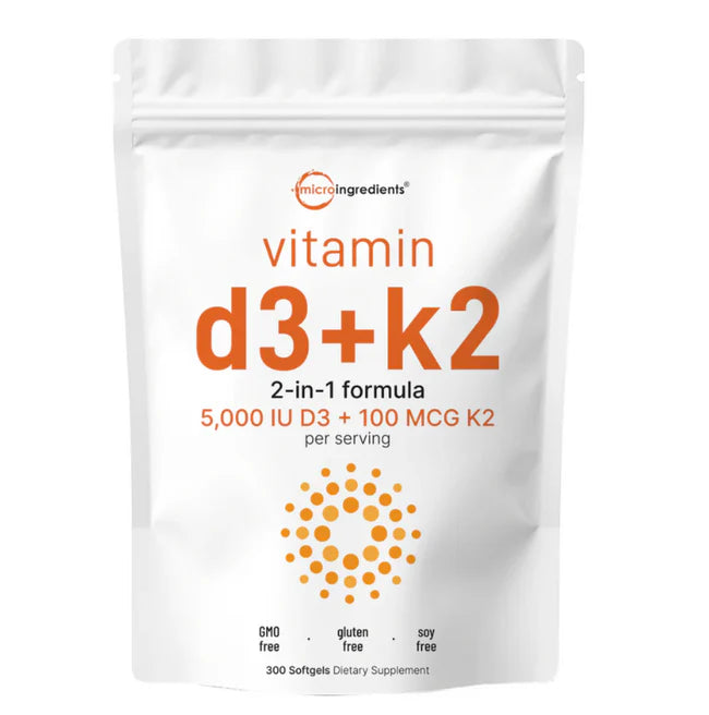 VITAMIN D3 + K2. 300 SOFTGELS